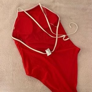 RED ONE PIECE SWIMSUIT
